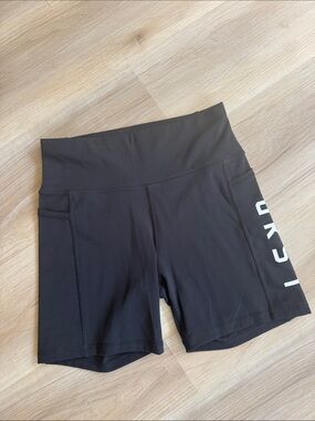 LSKD Black Compression Biker Shorts Size S High Waisted Gym Activewear